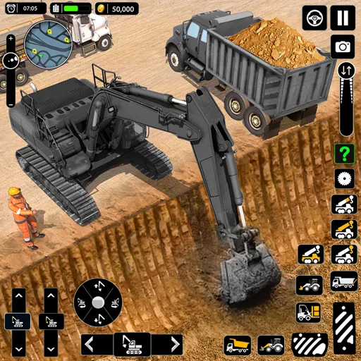 Скачать Snow Offroad Construction Game взлом на бесконечные деньги + мод меню screen 1