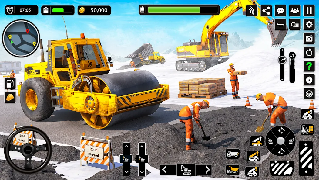 Скачать Snow Offroad Construction Game взлом на бесконечные деньги + мод меню screen 4