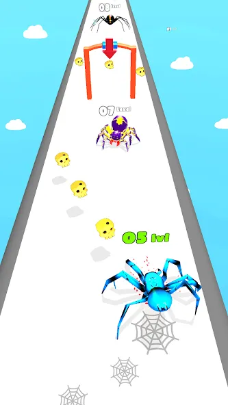 Скачать Insect Run — Spider Evolution (Инсект Эволюшн Ран) взлом на бесконечные деньги + мод меню screen 3