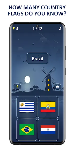 Скачать Flags of World Countries Quiz взлом на бесконечные деньги + мод меню screen 1