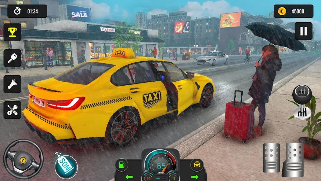 Скачать Taxi Simulator 3d Taxi Driver взлом на бесконечные деньги + мод меню screen 2