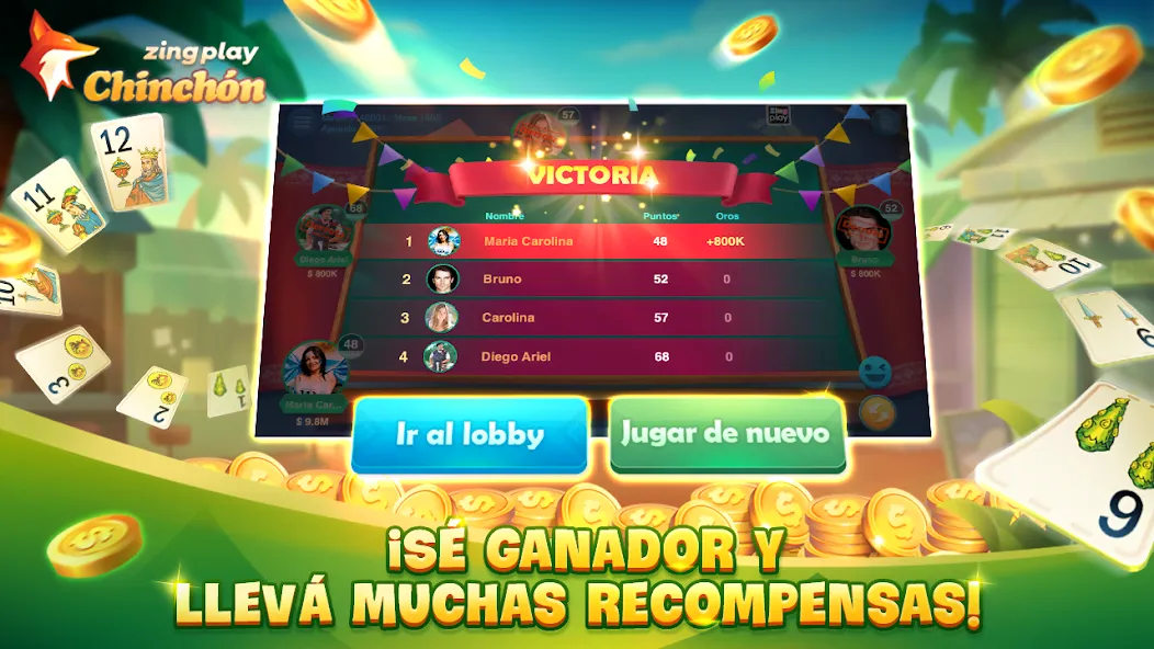 Скачать ChinChón Zingplay Juego Online взлом на бесконечные деньги + мод меню screen 5