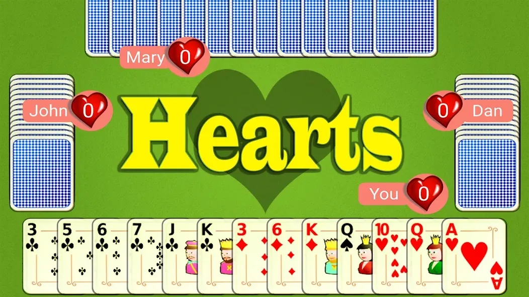 Скачать Hearts Mobile взлом на бесконечные деньги + мод меню screen 1