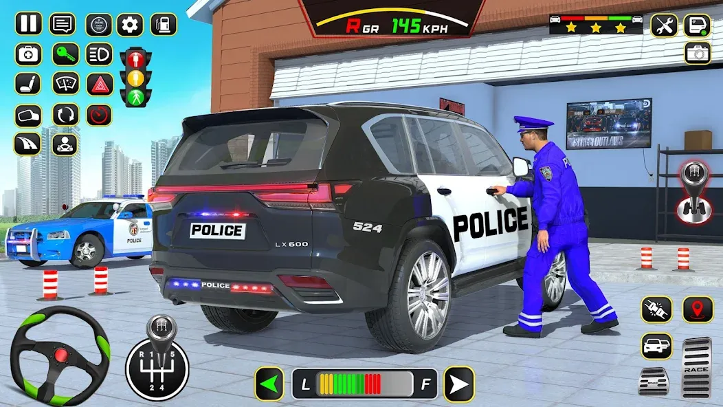 Скачать Police Car Driving School Game (Полицейская школа вождения автомобилей) взлом на бесконечные деньги + мод меню screen 2