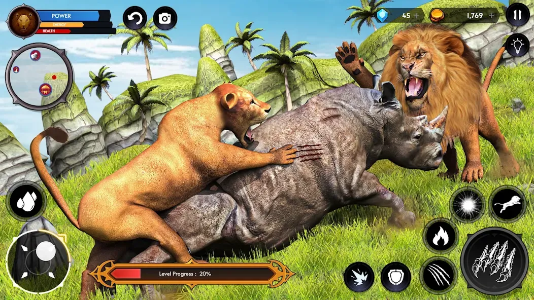 Скачать Lion Simulator Wild Lion Games взлом на бесконечные деньги + мод меню screen 3