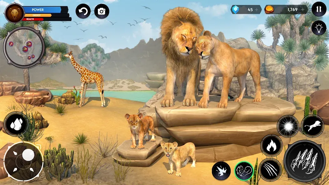 Скачать Lion Simulator Wild Lion Games взлом на бесконечные деньги + мод меню screen 4