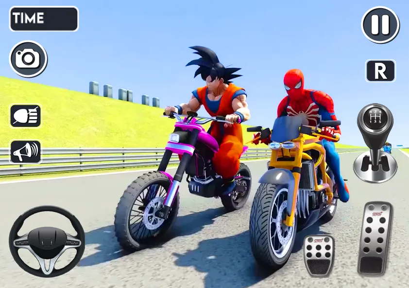 Скачать Spider Bike Stunt 3D Mega Ramp взлом на бесконечные деньги + мод меню screen 3