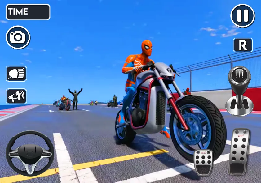 Скачать Spider Bike Stunt 3D Mega Ramp взлом на бесконечные деньги + мод меню screen 4