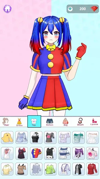 Скачать Anime Dress Up and Makeup Game взлом на бесконечные деньги + мод меню screen 1