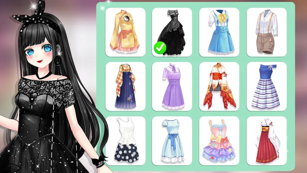 Скачать Anime Dress Up and Makeup Game взлом на бесконечные деньги + мод меню screen 5