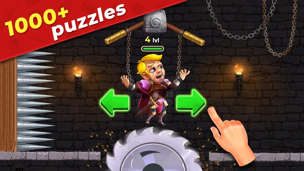 Скачать Mr. Knight: Pin Puzzles взлом на бесконечные деньги + мод меню screen 1