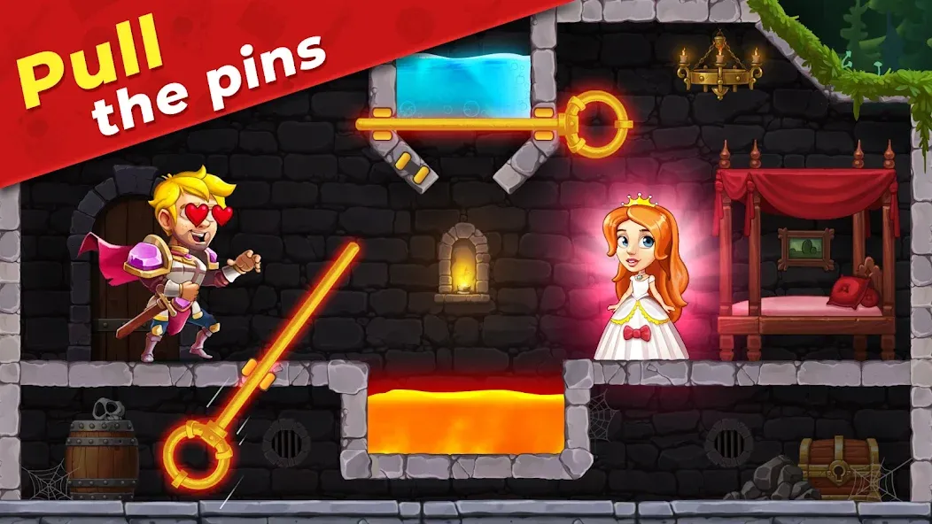 Скачать Mr. Knight: Pin Puzzles взлом на бесконечные деньги + мод меню screen 4