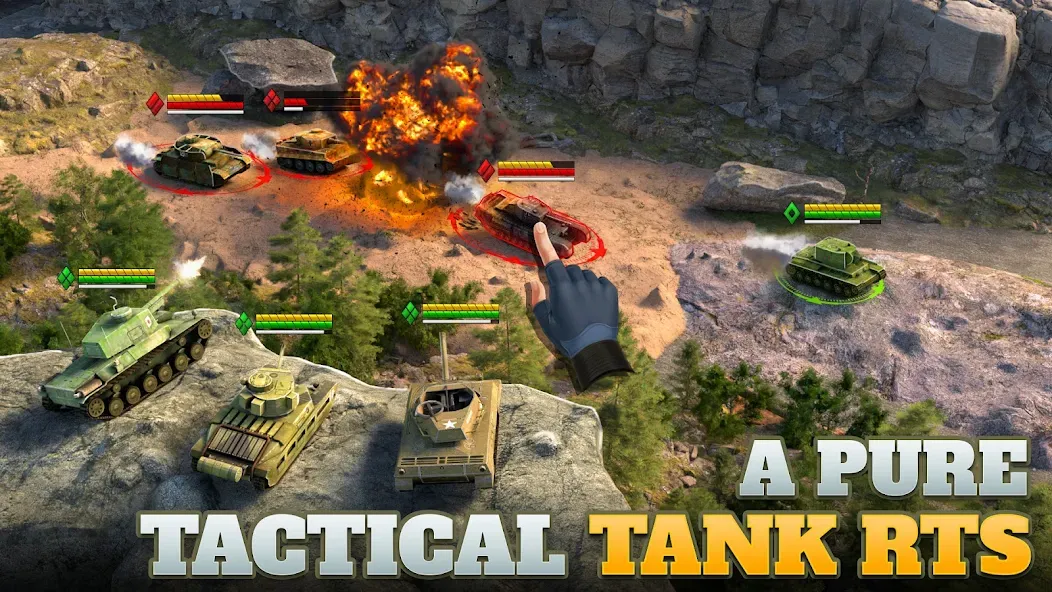 Скачать Tanks Charge: Online PvP Arena (Танковая атака) взлом на бесконечные деньги + мод меню screen 1