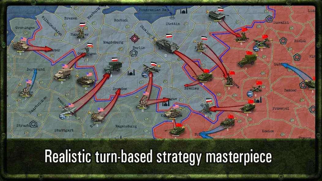 Скачать Strategy & Tactics: WW2 взлом на бесконечные деньги + мод меню screen 1