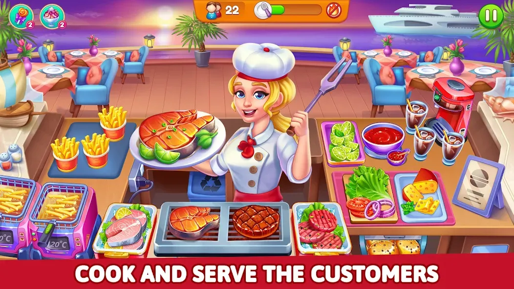 Скачать Cooking Restaurant Food Games взлом на бесконечные деньги + мод меню screen 3