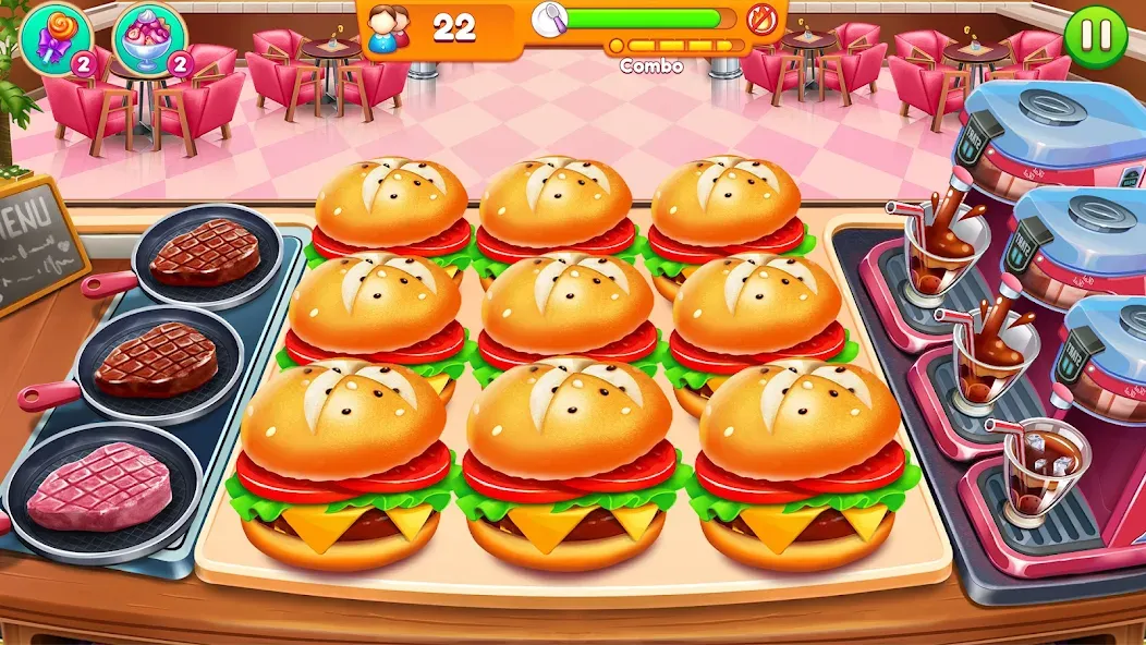 Скачать Cooking Restaurant Food Games взлом на бесконечные деньги + мод меню screen 5