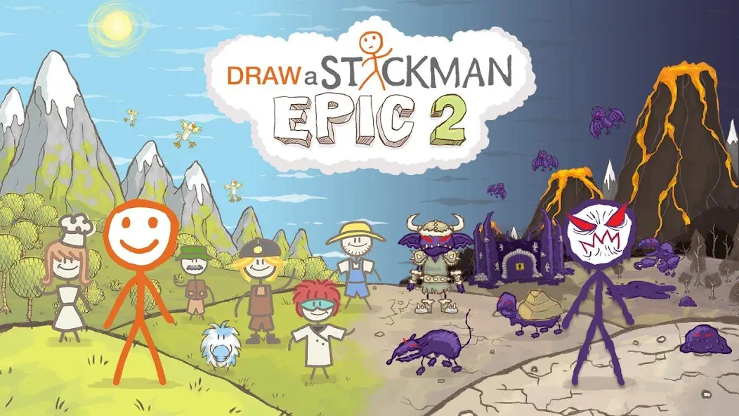 Скачать Draw a Stickman: EPIC 2 (Дроу э Стикман) взлом на бесконечные деньги + мод меню screen 1