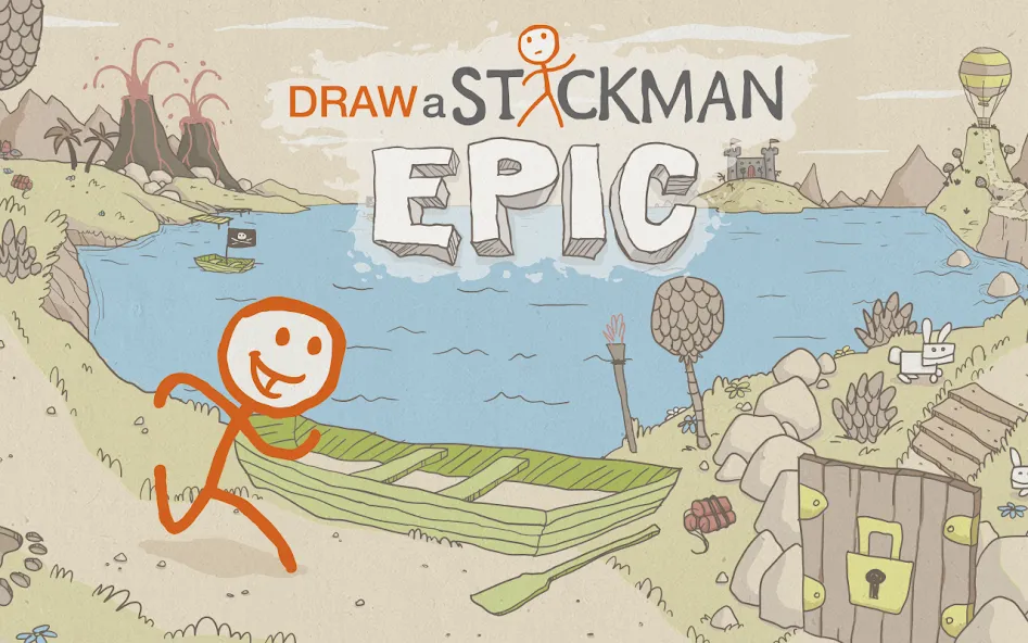 Скачать Draw a Stickman: EPIC Free (Нарисуй палочного человечка) взлом на бесконечные деньги + мод меню screen 1