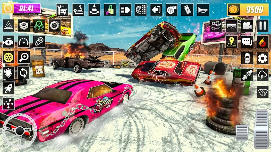 Скачать X Demolition Derby : Car Games взлом на бесконечные деньги + мод меню screen 4