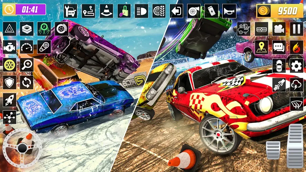 Скачать X Demolition Derby : Car Games взлом на бесконечные деньги + мод меню screen 5