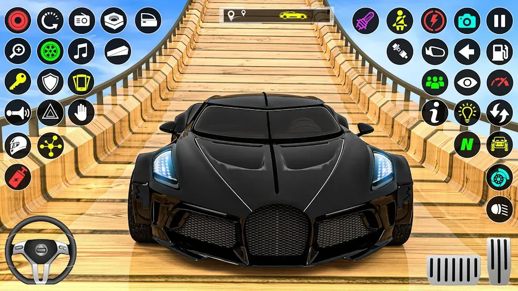 Скачать GT Car Stunt Race: Mega Ramps взлом на бесконечные деньги + мод меню screen 3