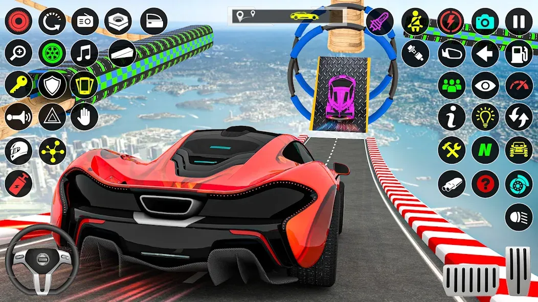 Скачать GT Car Stunt Race: Mega Ramps взлом на бесконечные деньги + мод меню screen 4