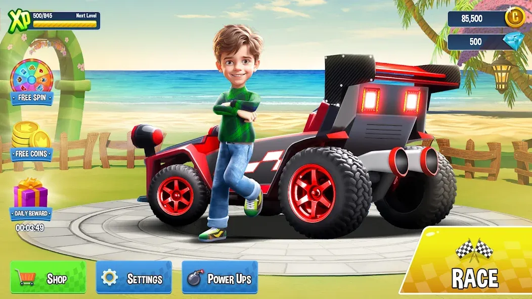 Скачать Mini Car Racing Game Legends взлом на бесконечные деньги + мод меню screen 4