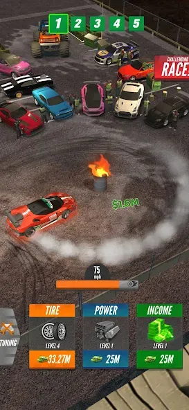 Скачать Drift 2 Drag (Дрифт 2 Дрэг) взлом на бесконечные деньги + мод меню screen 2