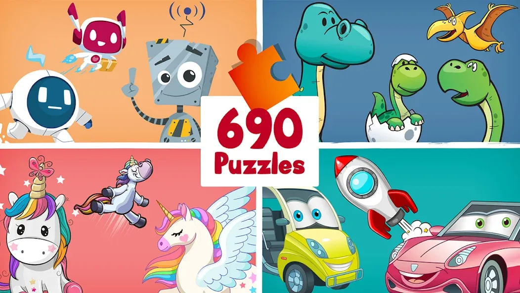 Скачать 690 Puzzles for preschool kids взлом на бесконечные деньги + мод меню screen 1