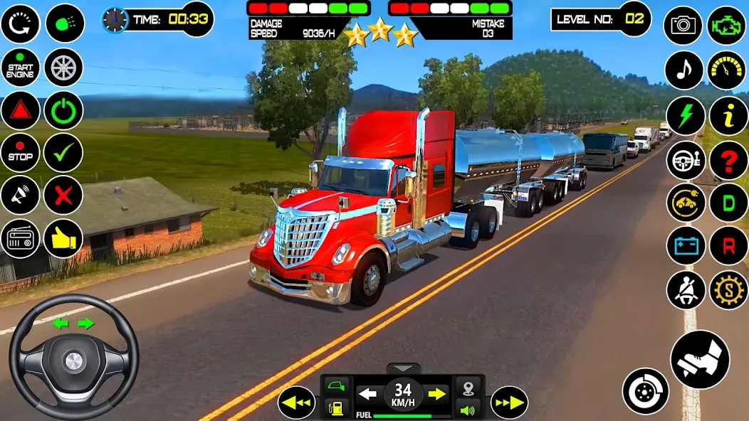 Скачать US Truck Driving Cargo Game 3D (Американский грузовик водителя) взлом на бесконечные деньги + мод меню screen 5