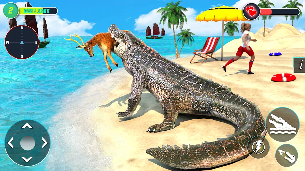 Скачать Crocodile Games: Animal Games взлом на бесконечные деньги + мод меню screen 1