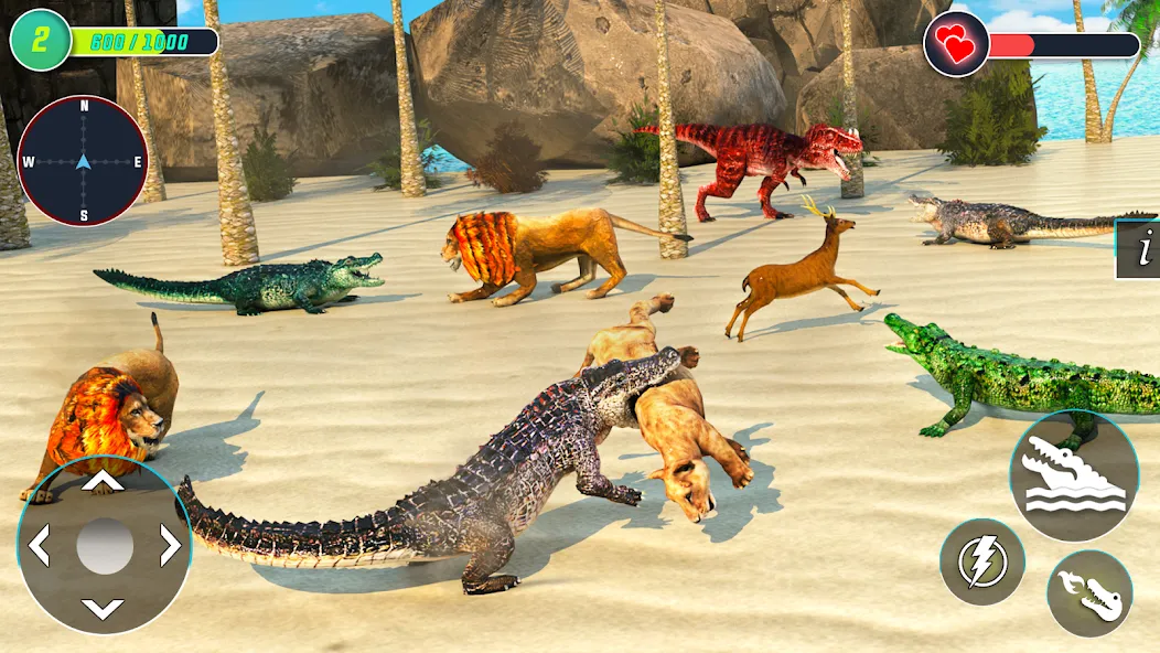 Скачать Crocodile Games: Animal Games взлом на бесконечные деньги + мод меню screen 3