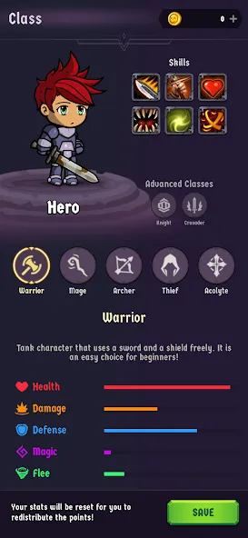 Скачать The Walking Hero — Idle RPG (Зе Волкинг Хиро) взлом на бесконечные деньги + мод меню screen 2