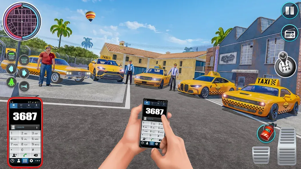 Скачать City Taxi Driving: Taxi Games взлом на бесконечные деньги + мод меню screen 2