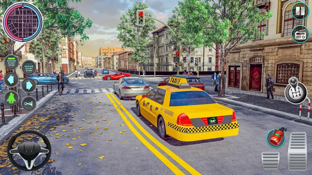 Скачать City Taxi Driving: Taxi Games взлом на бесконечные деньги + мод меню screen 5