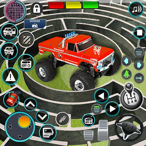 Скачать Monster Truck Maze Puzzle Game взлом на бесконечные деньги + мод меню screen 1