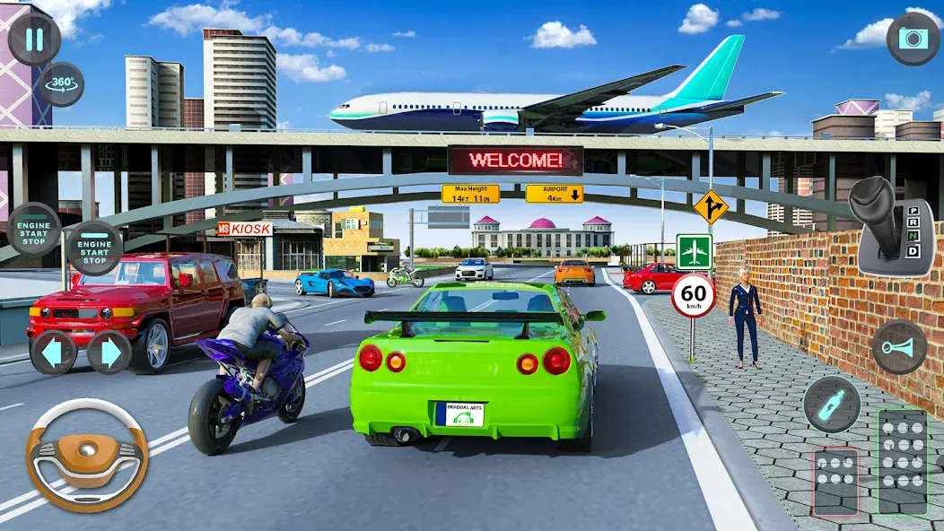 Скачать Modern Car Driving School Game взлом на бесконечные деньги + мод меню screen 1