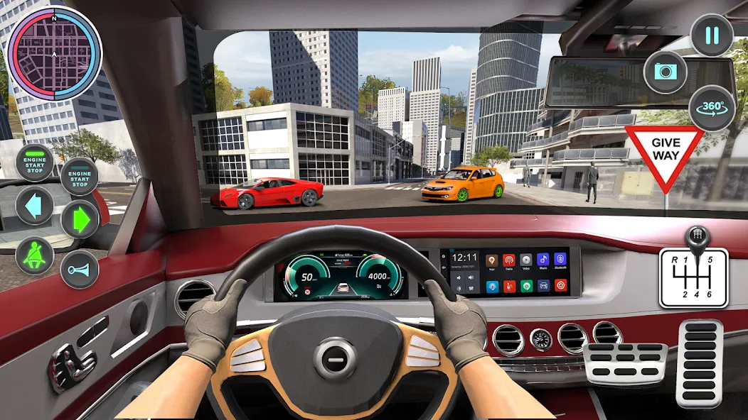 Скачать Modern Car Driving School Game взлом на бесконечные деньги + мод меню screen 2