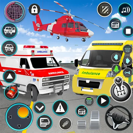 Скачать Heli Ambulance Simulator Game взлом на бесконечные деньги + мод меню screen 1