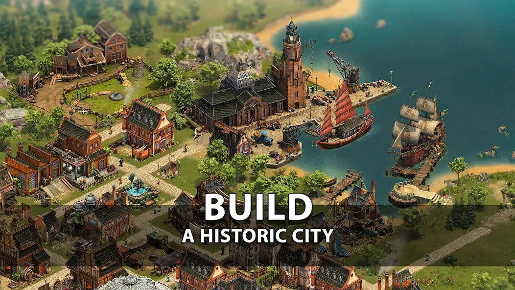 Скачать Forge of Empires: Build a City (Фордж оф Эмпайрс) взлом на бесконечные деньги + мод меню screen 1