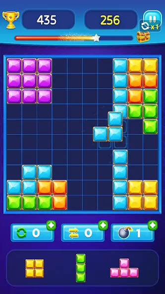 Скачать Block Puzzle — Gem Block (Блокпазл блокголоволомка) взлом на бесконечные деньги + мод меню screen 2