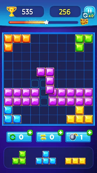 Скачать Block Puzzle — Gem Block (Блокпазл блокголоволомка) взлом на бесконечные деньги + мод меню screen 3