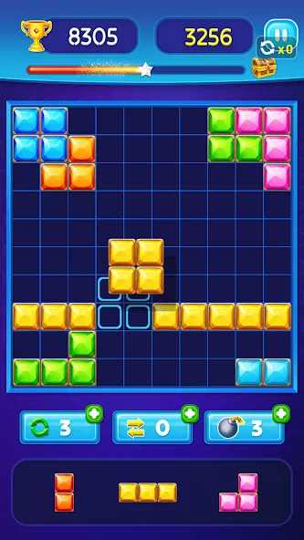 Скачать Block Puzzle — Gem Block (Блокпазл блокголоволомка) взлом на бесконечные деньги + мод меню screen 4