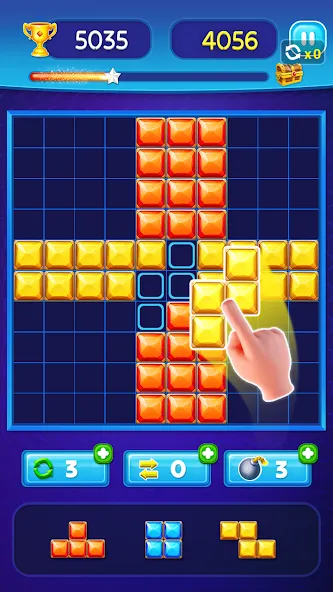 Скачать Block Puzzle — Gem Block (Блокпазл блокголоволомка) взлом на бесконечные деньги + мод меню screen 5