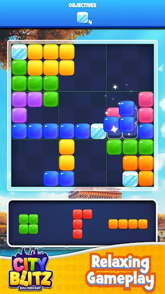 Скачать City Blitz-Block Puzzle Blast (Блок Головоломка Кинг) взлом на бесконечные деньги + мод меню screen 2