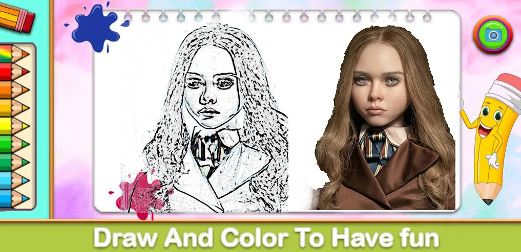 Скачать Megan Coloring Game взлом на бесконечные деньги + мод меню screen 1