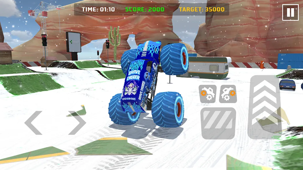 Скачать Car Games: Monster Truck Stunt (Монстртрак стант) взлом на бесконечные деньги + мод меню screen 1