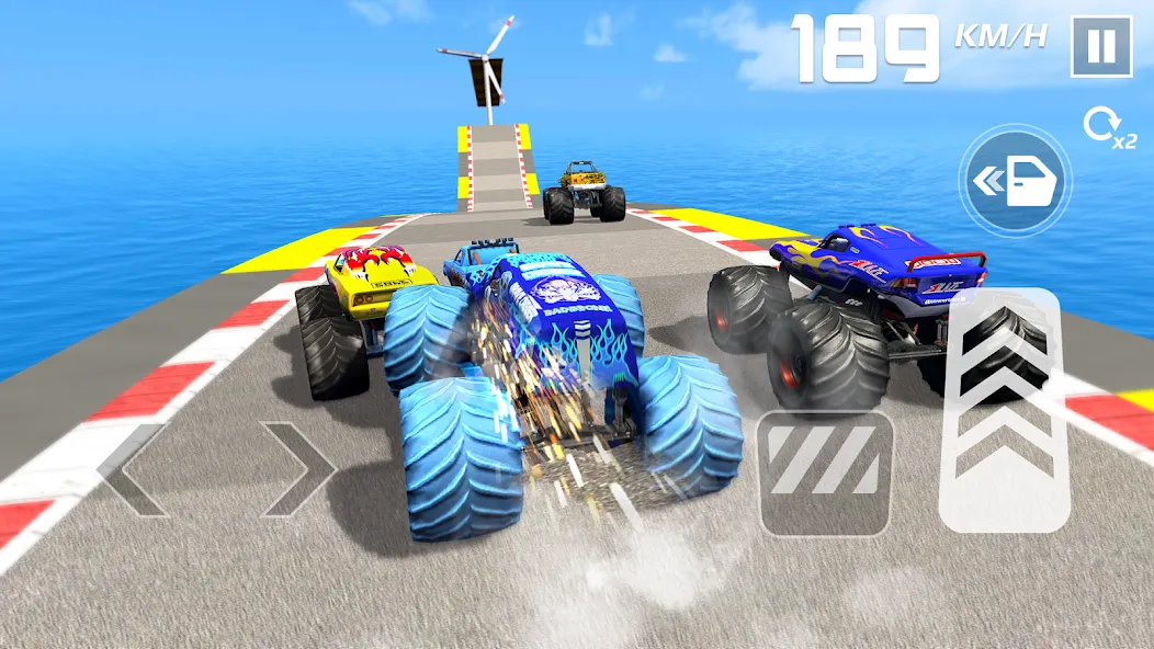 Скачать Car Games: Monster Truck Stunt (Монстртрак стант) взлом на бесконечные деньги + мод меню screen 5