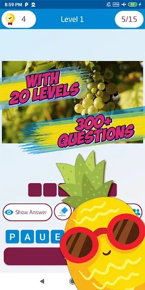 Скачать Guess the fruit name game взлом на бесконечные деньги + мод меню screen 3