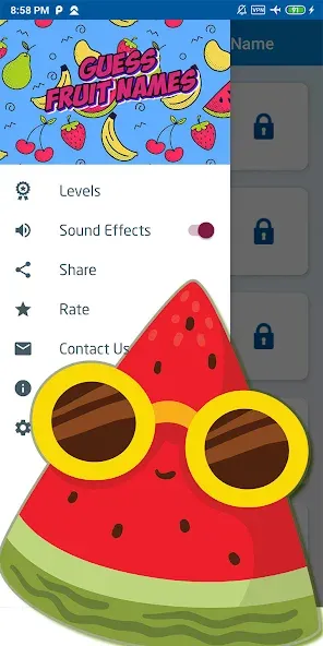 Скачать Guess the fruit name game взлом на бесконечные деньги + мод меню screen 5